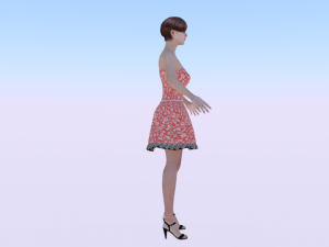 Woman in a Dress 05 3D Модель