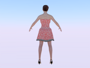 Woman in a Dress 05 3D Модель