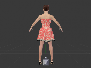 Woman in a Dress 05 3D Модель