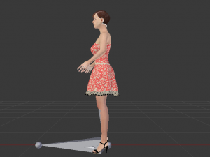 Woman in a Dress 05 3D Модель