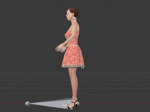 Woman in a Dress 05 3D Model