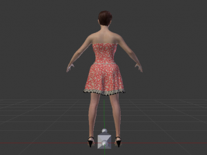Woman in a Dress 05 3D Модель