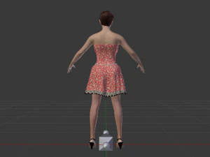 Woman in a Dress 05 3D Model