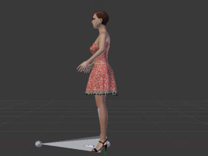Woman in a Dress 05 3D Model