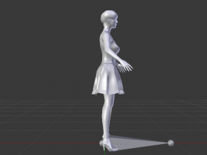 Woman in a Dress 05 3D Модель