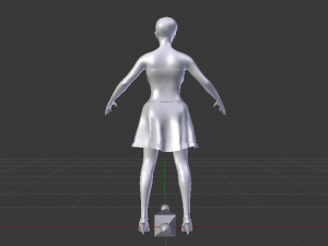 Woman in a Dress 05 3D Модель