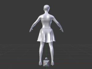 Woman in a Dress 05 3D Model