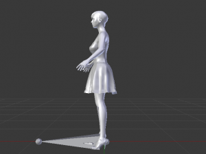 Woman in a Dress 05 3D Модель