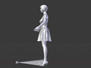 Woman in a Dress 05 3D Model