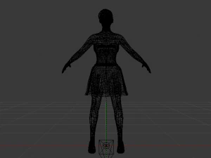 Woman in a Dress 05 3D Model