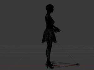 Woman in a Dress 05 3D Model