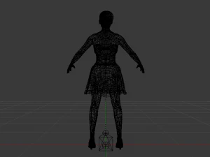Woman in a Dress 05 3D Model