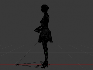 Woman in a Dress 05 3D Модель