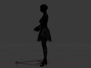 Woman in a Dress 05 3D Model