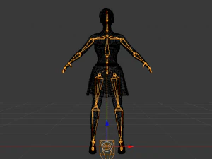 Woman in a Dress 05 3D Model