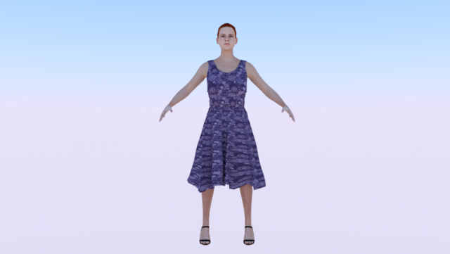 Woman in a Dress 06 Modèle 3D .c4d .max .obj .3ds .fbx .stl .blend 