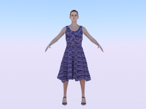 Woman in a Dress 06 Model 3D