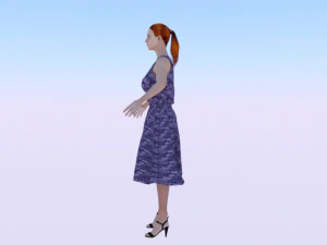 Woman in a Dress 06 3D Model
