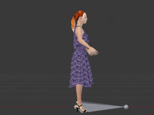 Woman in a Dress 06 3D Model