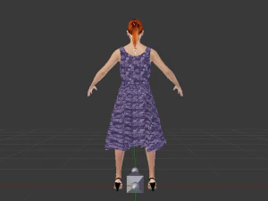 Woman in a Dress 06 3D Model