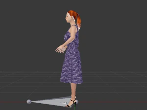Woman in a Dress 06 3D Model