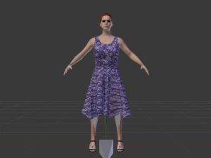 Woman in a Dress 06 3D Model
