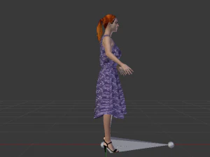 Woman in a Dress 06 3D Model