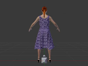 Woman in a Dress 06 3D Model