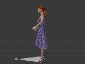 Woman in a Dress 06 3D Model