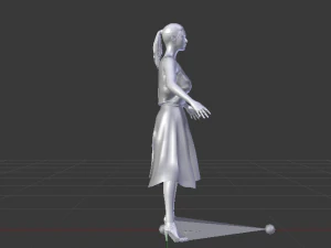 Woman in a Dress 06 3D Model