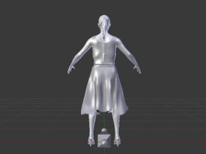 Woman in a Dress 06 3D Model