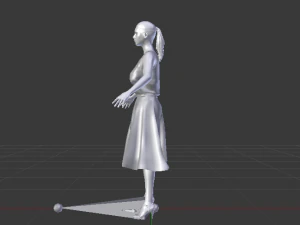 Woman in a Dress 06 3D Model