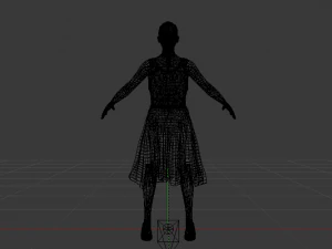 Woman in a Dress 06 3D Model