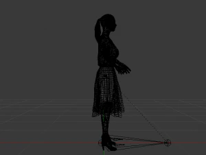 Woman in a Dress 06 3D Model