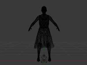 Woman in a Dress 06 3D Model