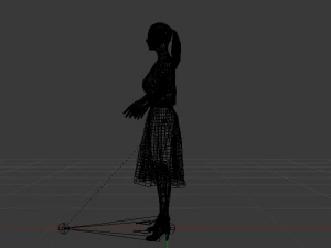Woman in a Dress 06 3D Model
