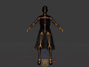 Woman in a Dress 06 3D Model