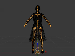 Woman in a Dress 06 3D Model
