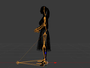 Woman in a Dress 06 3D Model