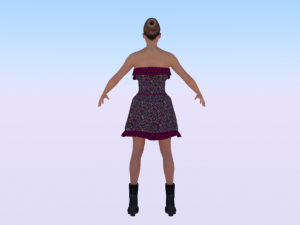 Woman in a Dress 07 3D Model
