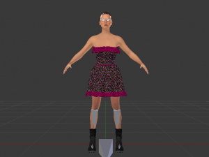 Woman in a Dress 07 3D Model