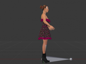 Woman in a Dress 07 3D Model