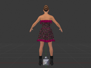 Woman in a Dress 07 3D Model
