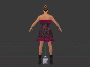 Woman in a Dress 07 3D Model