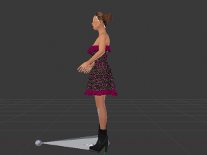 Woman in a Dress 07 3D Model