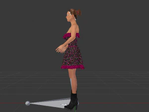 Woman in a Dress 07 3D Model