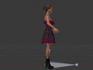 Woman in a Dress 07 3D Model