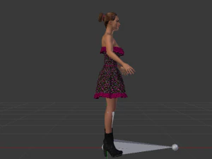 Woman in a Dress 07 3D Model