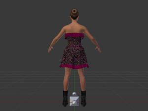 Woman in a Dress 07 3D Model