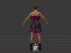 Woman in a Dress 07 3D Model